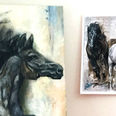 Kopie nach A3-Vorlage, Pferde im Galopp, Öl auf Leinwand, 110 x 82 cm, 2016