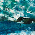 Die Welle, Kopie nach Fotografie, Öl auf Leinwand, 68 x 50 cm